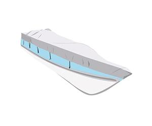 TREM COVY 600 Denier Boat Cover XXL For Boat length 20ft 8" to 23ft 5" or 630cm- 710cm, V Hull, Max width of 380cm or 12ft 5"
