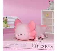 Tremdwoto Axolotl Night Light, 7 Colors Changing Cute Night Light for Kids with Dimmable & Timer,Lovely Rechargeable Novelty Nursery Light,Baby Room Decor,Axolotl Gifts for Girls and Boys