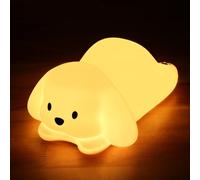 Tremdwoto Dog Night Light for Kids,Cute 7 Colors Night Lights Baby Girl Squishy Dog Nightlight Lamp 1/3 Hour Timer Light Dimmable Nursery Lamp Nightlight Cute Kids Room Decor,Gift for Girls and Boys