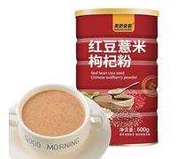 Tremella Instant Lotus Root Starch Soup,nut and Lotus Root Powder Corn paste, purple potato porridge, breakfast Meal substitute powder 500g / can (Red bean barley flour,2 pcs)