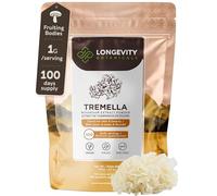 Tremella Mushroom Powder Supplement 100g | Pure Fruiting Body 10:1 High Strength Snow Fungus Extract | 10% Beta-D Glucans | 10,000mg Raw Equivalent Per Serving | No Fillers | Skin, Hair, Brain Support