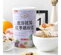 Tremella Soup Sweet Scented Red Date 500g / can, Instant Fruits Lotus Root Starch Soup, Meal Substitute Powder, Breakfast Porridge, nut and lotus root powder (2 can)
