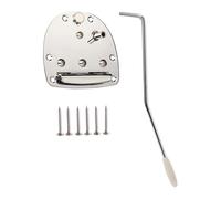 Tremolo Bridge, Compatible for Fender Jaguar Jazzmaster | Metal tremolo system, electric guitar use, vibrato tailpiece function, whammy bar included(With Lock Button CR)