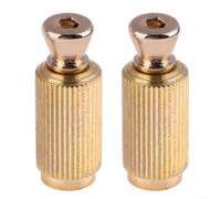 Tremolo Bridge Upgrade Kit Includes Two Replacement Pivot Studs for Electric Guitars, Fits 10mm (Gold)