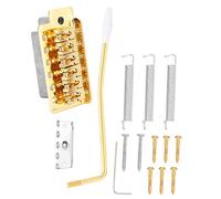 Tremolo System with Roller Single Locking Vibrato B Tailpiece for ST Guitar Tremolo BridgeGuitar Tremolo BridgeSingle Tremolo BridgeGuitar B ReplacementTremolo System (Gold)