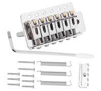 Tremolo System with Roller Single Locking Vibrato Bridge Tailpiece for ST Guitar, Tremolo Bridge Guitar Replacement Accessory (Silver)