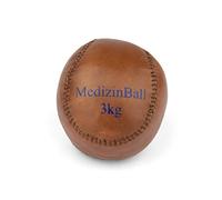 trenas Mini Leather Medicine Ball - 3 kg | Intermediate Weight, Premium Leather | Original Compact Medicine Ball