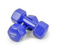 TRENAS Pair of two vinyl dumbbells - each 8.00 kg