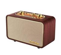 TRENBADER Portable Bluetooth Speaker, Vintage Retro Dark Wood