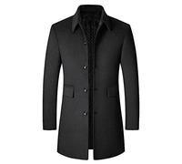 Trench Coat Men - Mens Overcoat Business Casual Outwear Slim Fit Overcoat Warm Military Coat Mid Length Men Thick Duffle Collar Windbreaker Single/double Breasted Elegant Office Wear