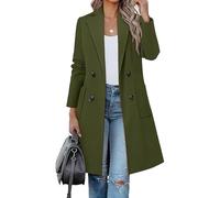Trench Coat Women Petite Women Winter Wool Blend Camel Mid-Long Coat Notch Double-Breasted Lapel Jacket Outwear