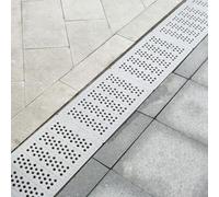 Trench Drain Cover, Cuttable Composite Resin Drainage Grate for Flooring and Concrete, Channel Drainage Grating