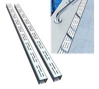 Trench Drain Grate,2-5 Pcs 304 Stainless Steel Channel Drain Covers - Outdoor Linear Rain Gutter Strainers For Yard, Garden, Farm & Deck - Removable Grate Trench Drainage,2pcs L 1m(3.3ft) WxH 15x4c