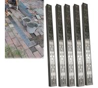 Trench Drain Kit, 2 Pack Channel Drain with Grate, Heavy Duty Drainage System for Driveway, Yard, Concrete, Garage, Sidewalk