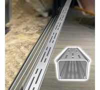 Trench Drain with Metal Grate, Low Profile Drainage System for Outdoor Yard Driveways Sidewalk Garage, Replacement Floor Channel Drain