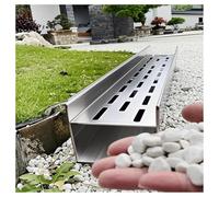 Trench Drainage System, Outdoor Shallow Channel Drain Kit for Cobblestone and Rainstone Water Control in Patios, Pools, and Walkways - Easy to Install