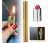Trench Lighter, Vintage Refillable Kerosene Lighter, Brass Lighter, Retro Lighter Petroleum Lighter for Candle, Kitchen, Barbecue, Camping, Jewellery, Welding (Brass Colours)