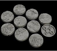Trench Warfare Miniature Bases, 40mm Round, 3D Resin Printed, Pack of 10