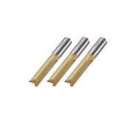 Trend Straight Two Flute Worktop Router Cutter, 1/2 Inch Shank, 12.7mm Cut Diameter & 50mm Cut Length, Tungsten Carbide Tipped, 3 Pack, BR01/3