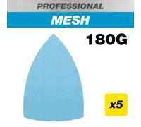 Trend Professional 100 x 150 mm Detail Sanding Pads, 180 Grit, 5 Pack, Mesh Abrasive for Feathering and Denibbing Paint and Timber, AB/DET/180P