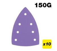 Trend 100 x 150 mm 7-Hole Detail Sanding Pads, 150 Grit, 10 Pack, Film Abrasive for Intermediate Finishing Tasks, AB/DET1/150A
