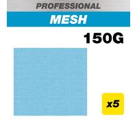 Trend Professional 115 x 107 mm Quarter Sheet Sanding Pads, 150 Grit, 5 Pack, Mesh Abrasive for Clean Surface Preparation, AB/QTR/150P