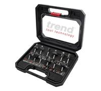Trend 12 Piece Router Bit Starter Set, 8mm Shank, Tungsten Carbide Tipped, Stor