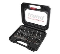 Trend 12 Piece Router Bit Starter Set, 8mm Shank, Tungsten Carbide Tipped, Storage Case Included, SET/SS8X8MMTC