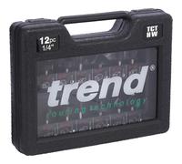Trend 12 Piece Router Cutter Starter Set, 1/4 Inch Shank, Tungsten Carbide Tipped, Storage Case Included, SET/SS8X1/4TC, packaging may vary