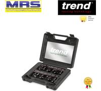 Trend 12 Piece Router Cutter Starter Set, 1/4 Inch Shank, Tungsten Carbide Tipped, Storage Case Included, SET/SS8X1/4TC, packaging may vary