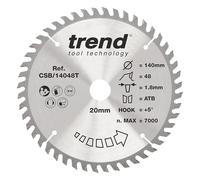 Trend 140mm TCT Cordless Circular Saw Blade, 48T, Fine Finish