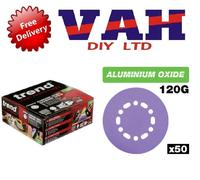 Trend 150mm 120G Random Orbital Sanding Disc 50Pk