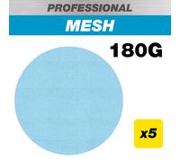Trend Professional 150 mm Sanding Discs for Random Orbital ROS Sanders, 180 Grit, 5 Pack, Mesh Abrasive for Surface Refinement on Paint and Plaster, AB/150/180P