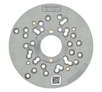 Trend Universal Trim Router Sub-Base, 150mm, Enhanced Compatibility for 1/4 Inch Trim Routers, UNIBASE/Trim, Black, UNIBASE/180