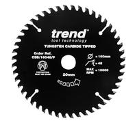 Trend 160mm 48T PTFE Circular Saw Blade, 20mm Bore, TCT, 2.2mm Kerf