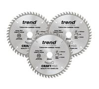 Trend 160mm Circular Saw Blades Triple Pack 48 Teeth