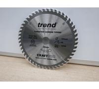Trend Wood Circular Saw Blade, 160mm Diameter, 20mm Bore, 48 Teeth, 2.4mm Kerf, +5° Hook, TCT, Fine Finish, CSB/16048