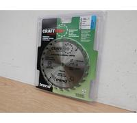 Trend Wood Circular Saw Blade, 190mm Diameter, 16mm Bore, 24 Teeth, 2.6mm Kerf, +15° Hook, TCT, Medium Finish, CSB/19024A