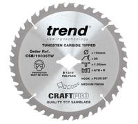 Trend 190mm 36T Craft Circular Saw Blade for DEWALT Wormdrive
