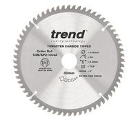 Trend 216mm x 30mm 64T TCT Circular Saw Blade For Aluminium & Plastic | Extra-Fine TCT Blade Delivers Smooth Cuts In Aluminium And Plastic, With 2.3mm Kerf And 0° Hook, CSB/AP21664A