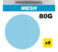 Trend Professional 225 mm Sanding Discs for Random Orbital ROS Sanders, 80 Grit, 5 Pack, Mesh Abrasive for Fast Drywall and Plaster Sanding, AB/225/80P