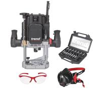 Trend 2300W Variable Speed Workshop Router with 15 Piece Cutter Set