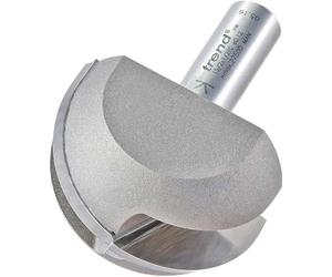 Trend 25.4mm Radius Cove Router Cutter, 1/2 Inch Shank, 50.8mm Dia | Produces A Smooth Cove Profile With Tungsten Carbide Tipped Cutters, No Bearing, 31.7mm Cut Length, 15/2X1/2TC