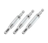 Trend 3-Piece Quick Release Drill Bit Guide Set, 1/4 Inch Hex Shank, HSS Drill Bits, Hinge & Lock Applications, QR/DBG/SET