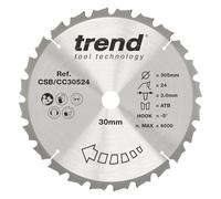 Trend 305mm Mitre Saw Blade, 30mm Bore, 24T, TCT, Coarse Finish