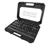 Trend 35 Piece Router Bit Starter Set, 1/2 Inch Shank, Carbide Tipped | 35-Piece Tungsten Carbide Router Bit Set With 1/2 Inch Shank And Plastic Storage Case, SET/SS35X1/2TC