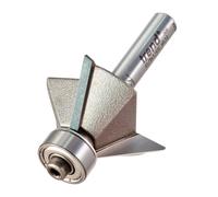 Trend Bearing Guided Triple Flute 45° Chamfer Router Bit – 34mm x 11mm, 1/4" Shank