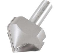 Trend 45-Degree Chamfer V Groove Cutter, 1/2 Inch Shank, 40mm | Tungsten Carbide Tipped For Clean 45-Degree Chamfer And V Groove Cuts, 40mm Cut Diameter, 19mm Cut Length, 10/11X1/2TC