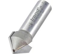 Trend 45-Degree Chamfer V Groove Router Cutter, 1/2in Shank, 19.4mm