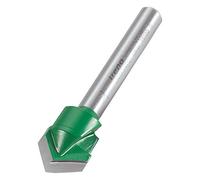 Trend CraftPro Chamfer Router Cutter Bit, 1/4 Inch Shank, 13mm Cut Diameter & 45 Degree V Groove, Tungsten Carbide Tipped, C300X1/4TC